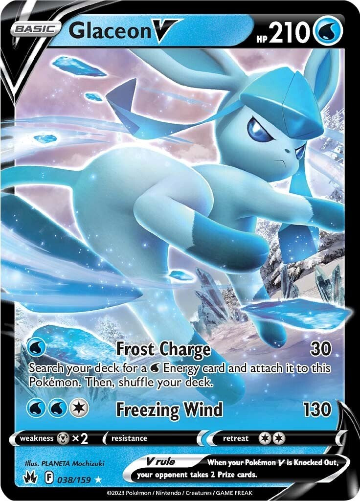 Glaceon V (038/159) [Sword & Shield: Crown Zenith] | Rock City Comics