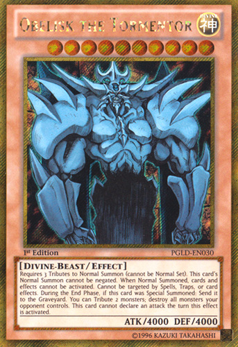 Obelisk the Tormentor [PGLD-EN030] Gold Secret Rare | Rock City Comics