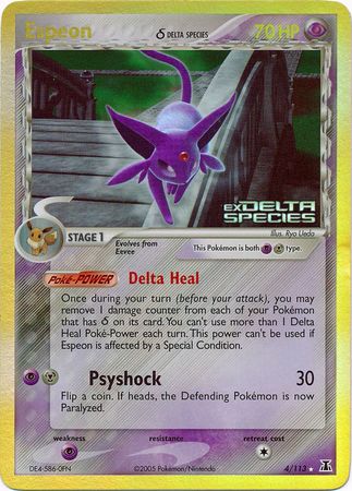 Espeon (4/113) (Delta Species) (Stamped) [EX: Delta Species] | Rock City Comics