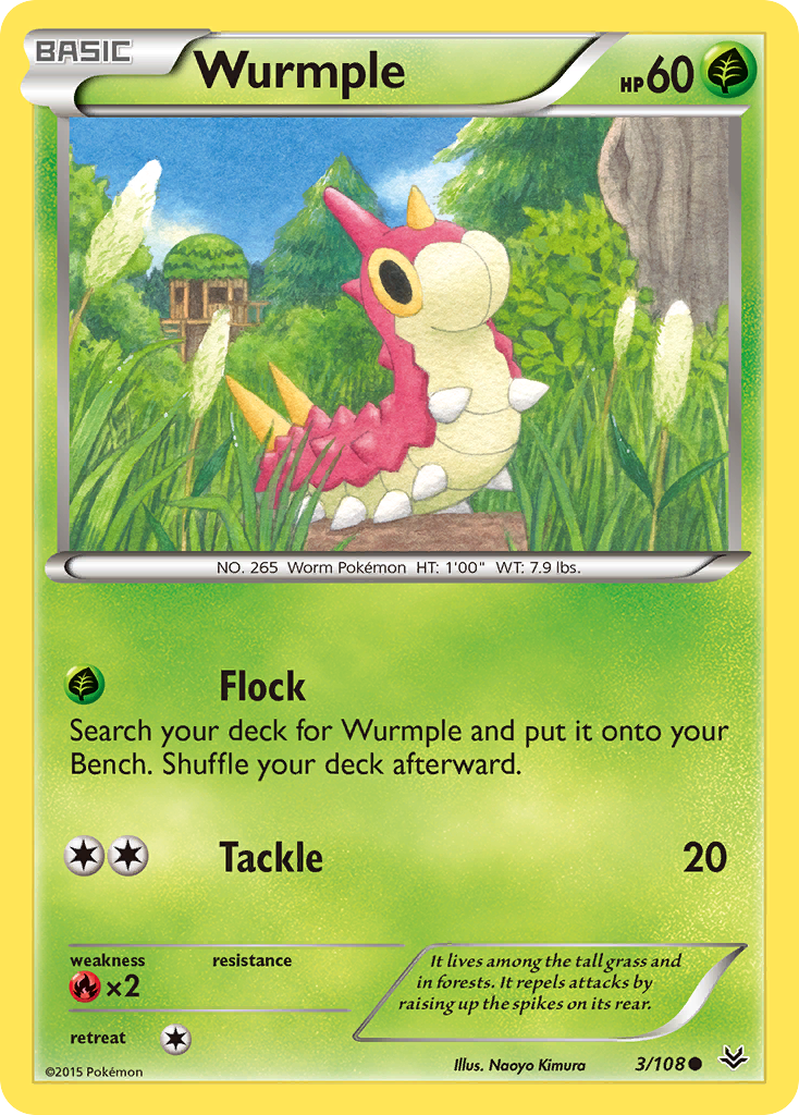 Wurmple (3/108) [XY: Roaring Skies] | Rock City Comics