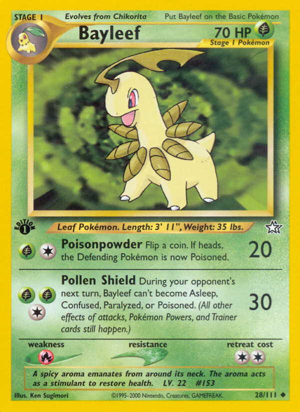 Bayleef (28/111) [Neo Genesis 1st Edition] | Rock City Comics