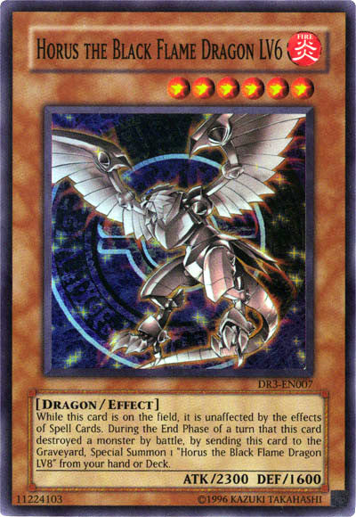 Horus the Black Flame Dragon LV6 [DR3-EN007] Super Rare | Rock City Comics