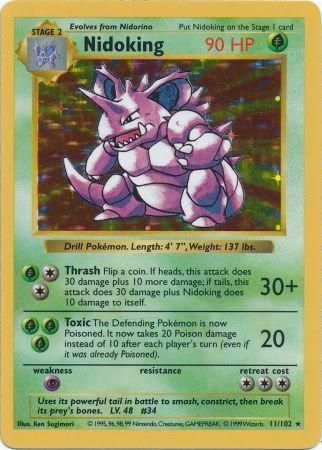 Nidoking (11/102) [Base Set Shadowless Unlimited] | Rock City Comics