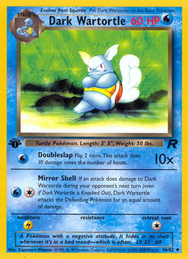 Dark Wartortle (46/82) [Team Rocket 1st Edition] | Rock City Comics