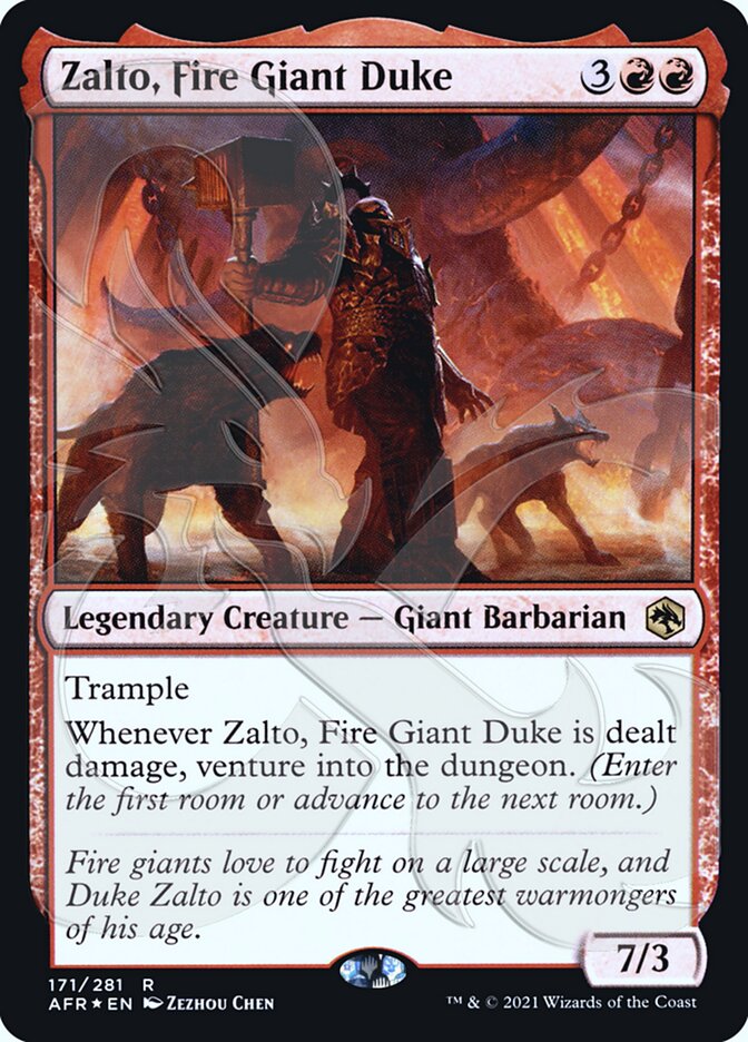 Zalto, Fire Giant Duke (Ampersand Promo) [Dungeons & Dragons: Adventures in the Forgotten Realms Promos] | Rock City Comics