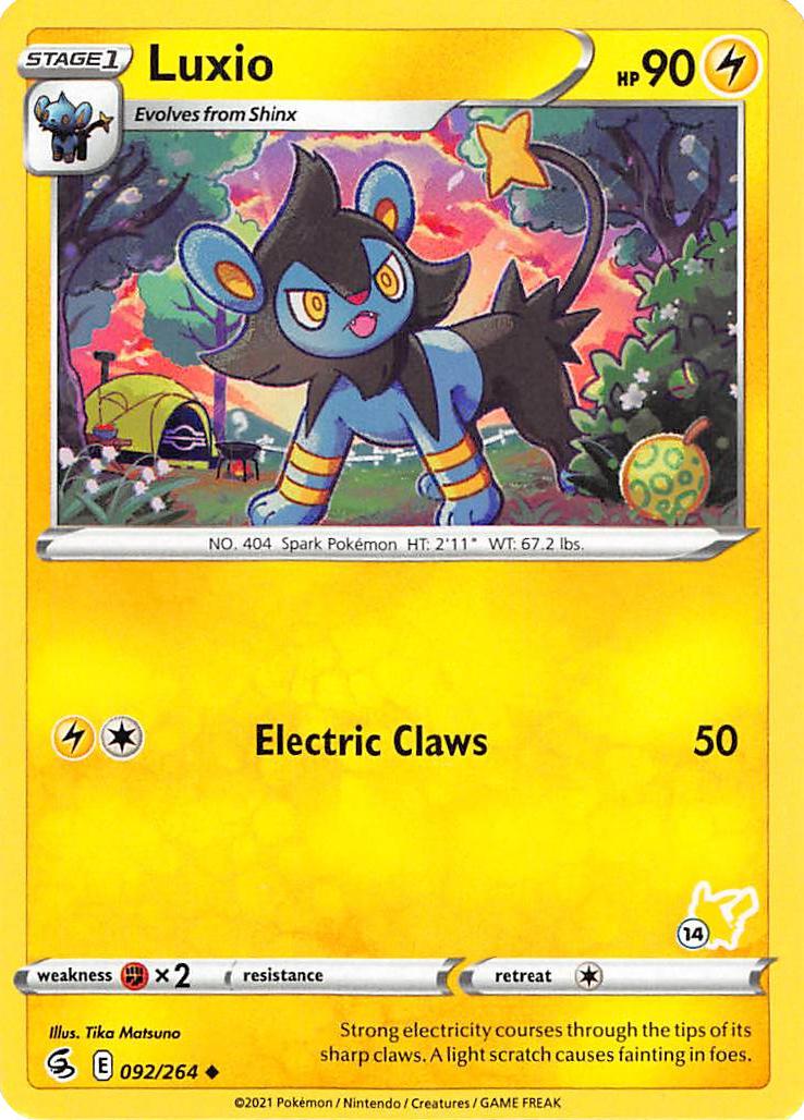 Luxio (092/264) (Pikachu Stamp #14) [Battle Academy 2022] | Rock City Comics