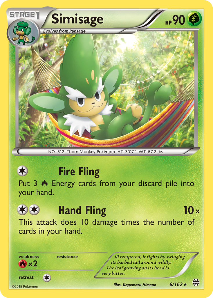 Simisage (6/162) [XY: BREAKthrough] | Rock City Comics