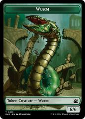 Bird // Wurm Double-Sided Token [Ravnica Remastered Tokens] | Rock City Comics