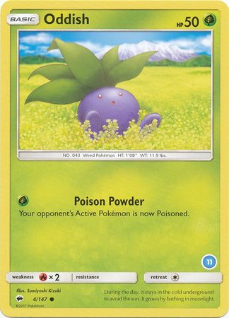 Oddish (4/147) (Deck Exclusive #11) [Sun & Moon: Trainer Kit - Alolan Ninetales] | Rock City Comics