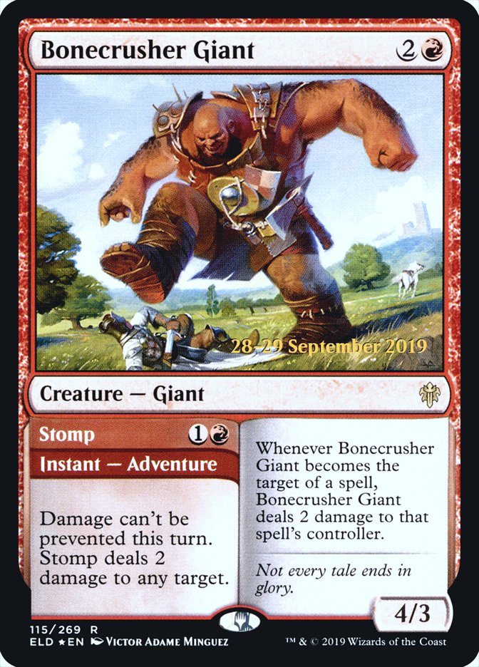 Bonecrusher Giant // Stomp [Throne of Eldraine Prerelease Promos] | Rock City Comics