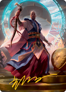 Teferi, Who Slows the Sunset Art Card (Gold-Stamped Signature) [Innistrad: Midnight Hunt Art Series] | Rock City Comics