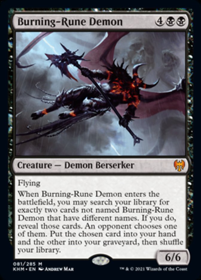 Burning-Rune Demon [Kaldheim] | Rock City Comics