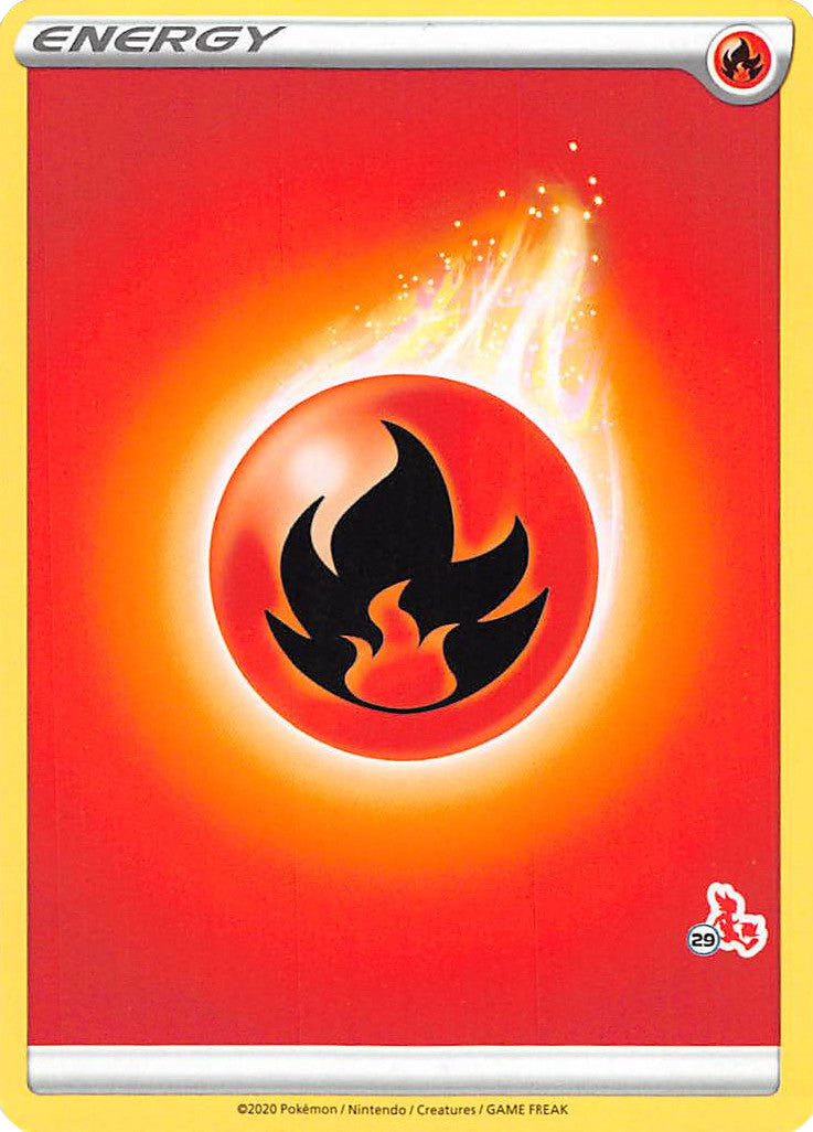 Fire Energy (Cinderace Stamp #29) [Battle Academy 2022] | Rock City Comics