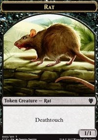 Rat (003) // Cat (001) Double-sided Token [Commander 2017 Tokens] | Rock City Comics