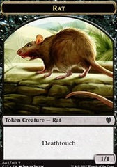 Rat (003) // Cat (001) Double-sided Token [Commander 2017 Tokens] | Rock City Comics