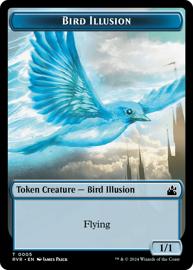 Saproling // Bird Illusion Double-Sided Token [Ravnica Remastered Tokens] | Rock City Comics