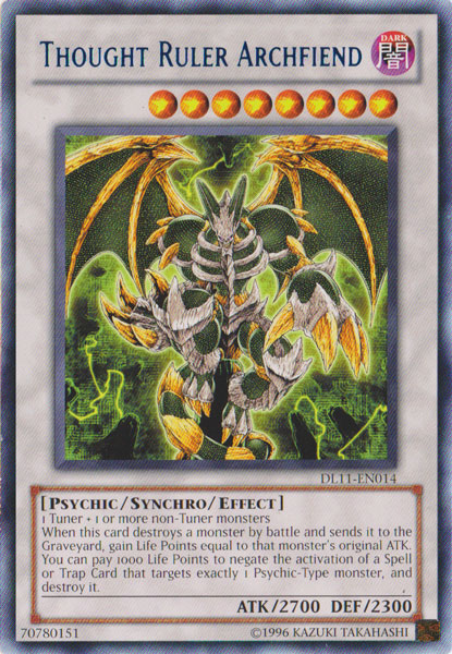 Thought Ruler Archfiend (Blue) [DL11-EN014] Rare | Rock City Comics