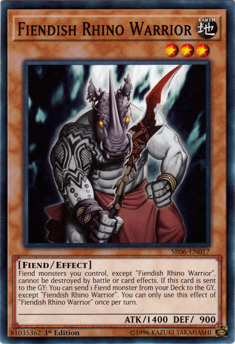 Fiendish Rhino Warrior [SR06-EN017] Common | Rock City Comics