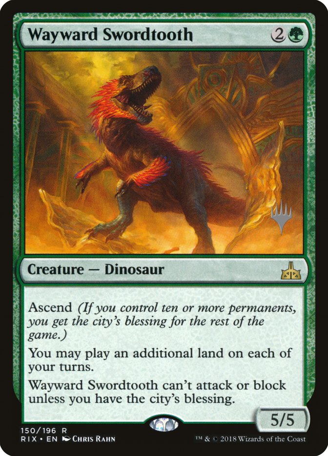 Wayward Swordtooth (Promo Pack) [Rivals of Ixalan Promos] | Rock City Comics