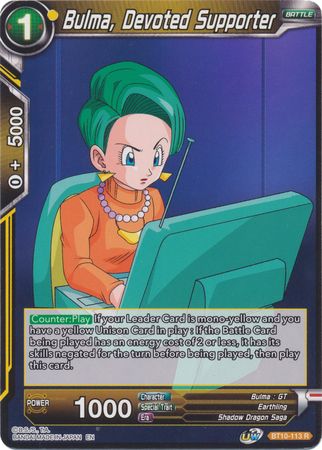 Bulma, Devoted Supporter (BT10-113) [Rise of the Unison Warrior 2nd Edition] | Rock City Comics
