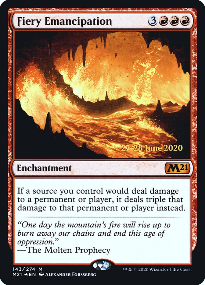 Fiery Emancipation  [Core Set 2021 Prerelease Promos] | Rock City Comics