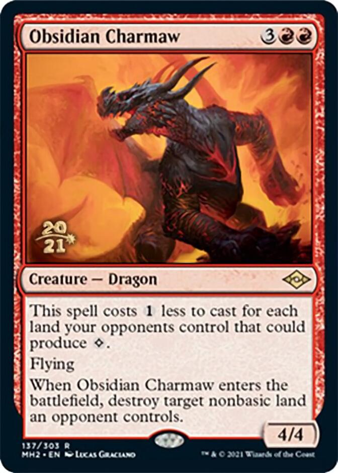 Obsidian Charmaw [Modern Horizons 2 Prerelease Promos] | Rock City Comics