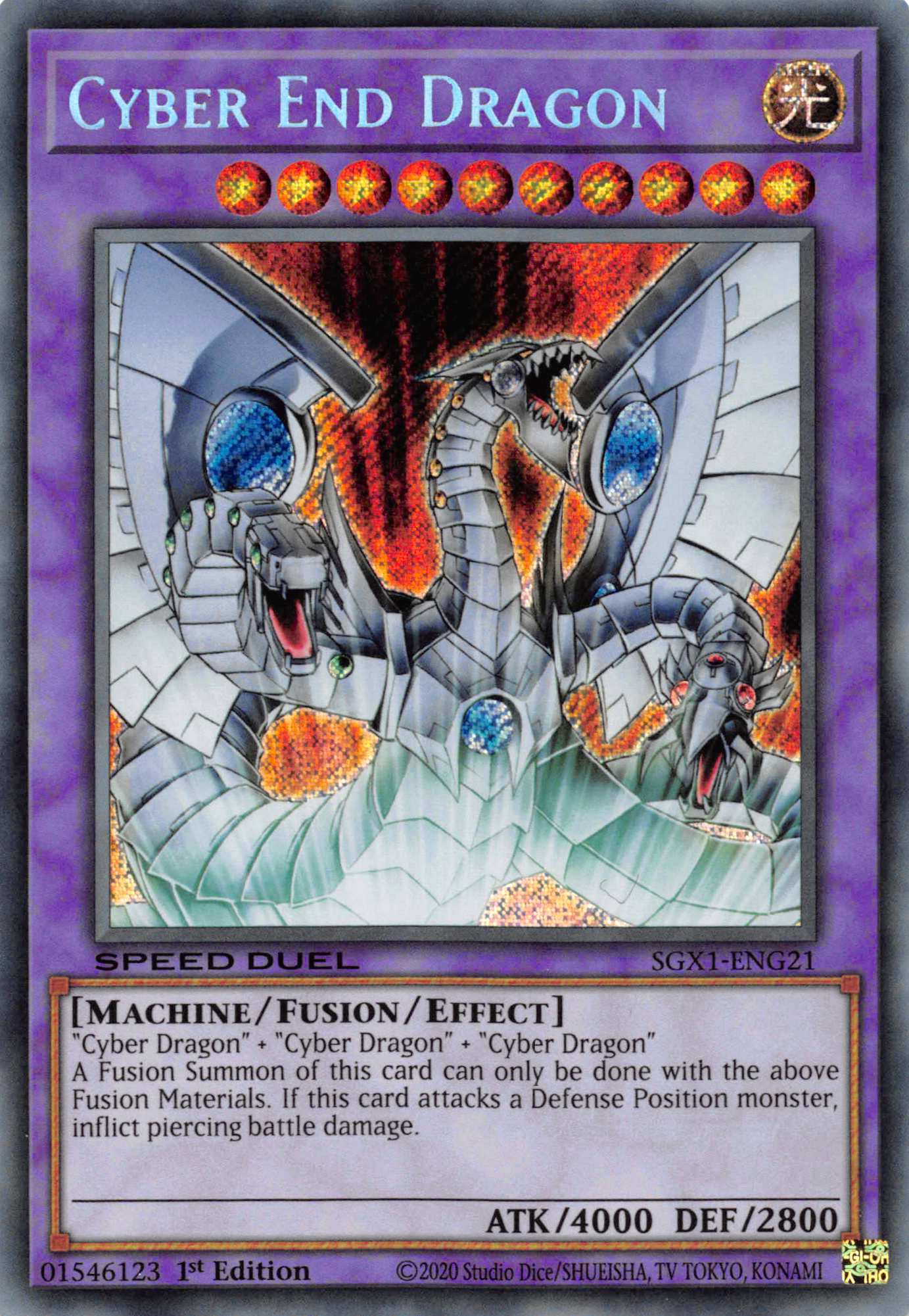 Cyber End Dragon [SGX1-ENG21] Secret Rare | Rock City Comics