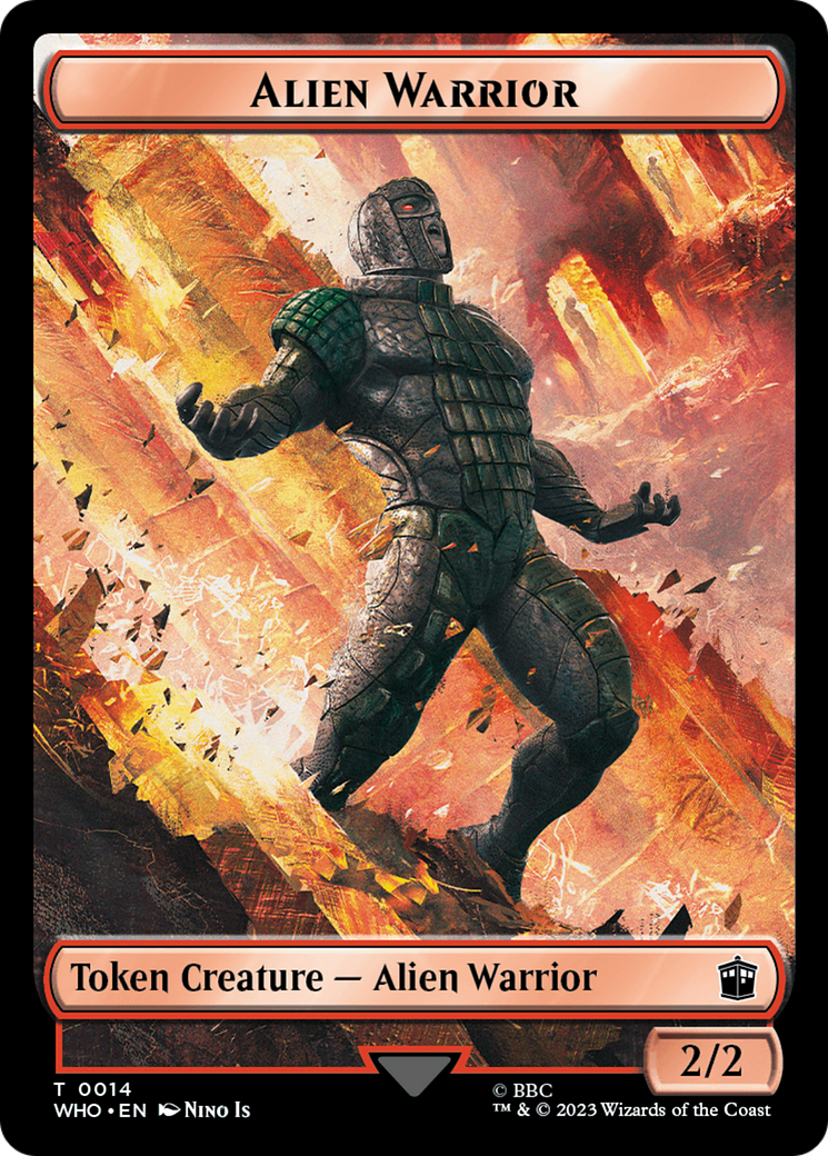 Alien Rhino // Alien Warrior Double-Sided Token [Doctor Who Tokens] | Rock City Comics