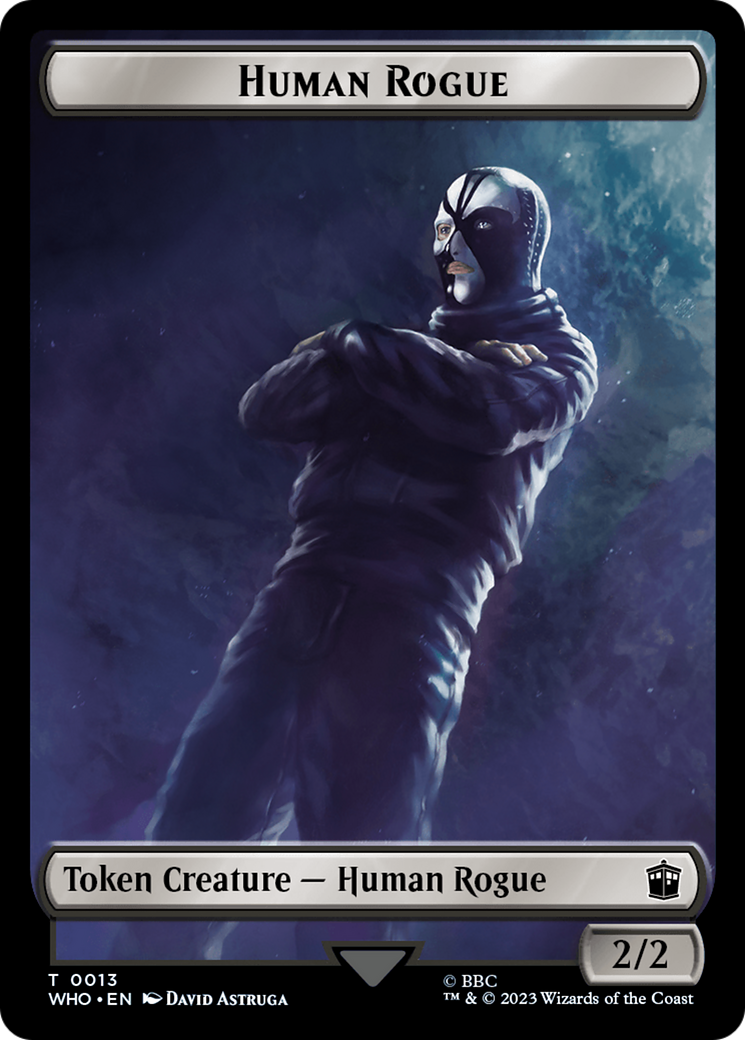 Human Rogue // Beast Double-Sided Token [Doctor Who Tokens] | Rock City Comics