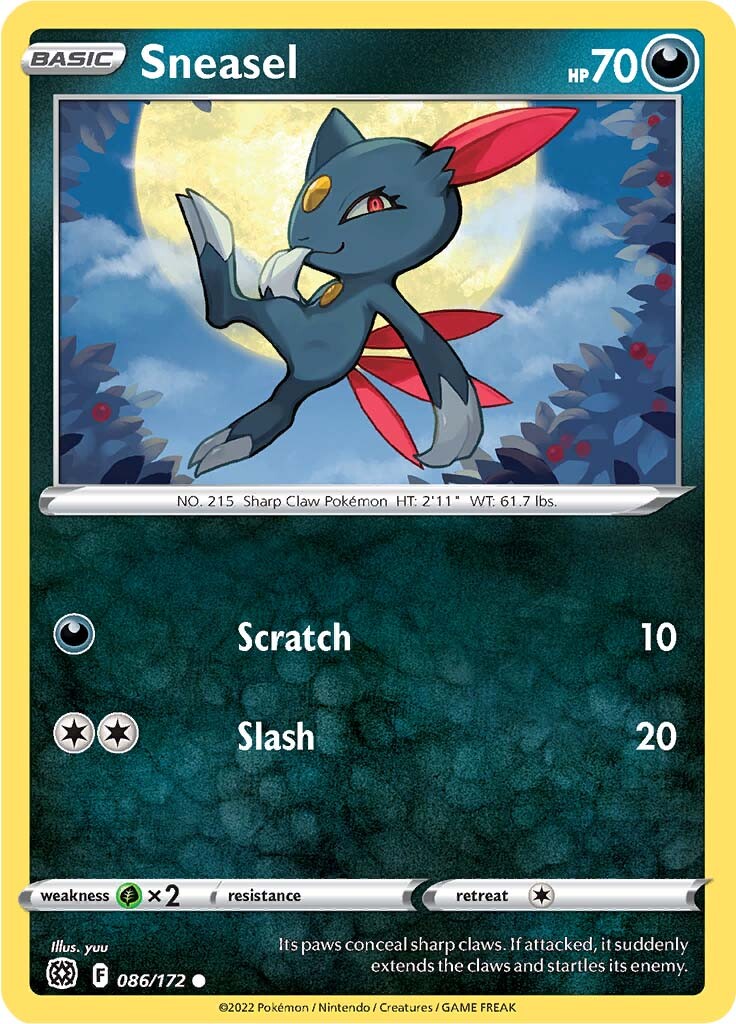 Sneasel (086/172) [Sword & Shield: Brilliant Stars] | Rock City Comics