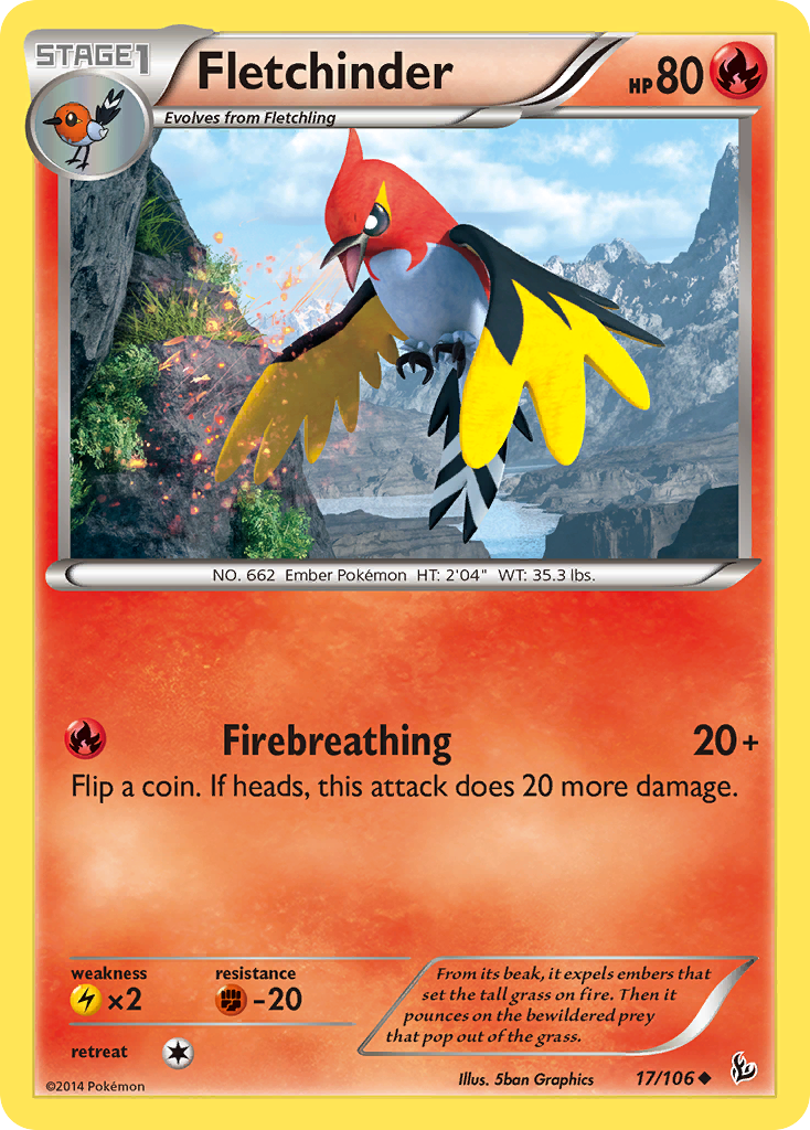 Fletchinder (17/106) [XY: Flashfire] | Rock City Comics