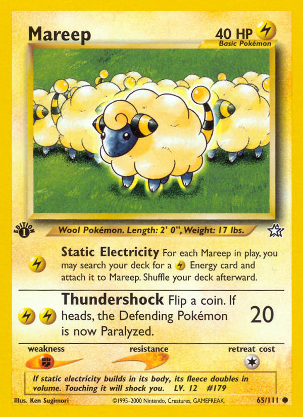 Mareep (65/111) [Neo Genesis 1st Edition] | Rock City Comics