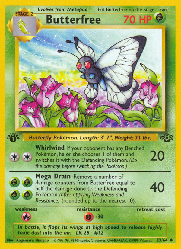 Butterfree (33/64) [Jungle 1st Edition] | Rock City Comics