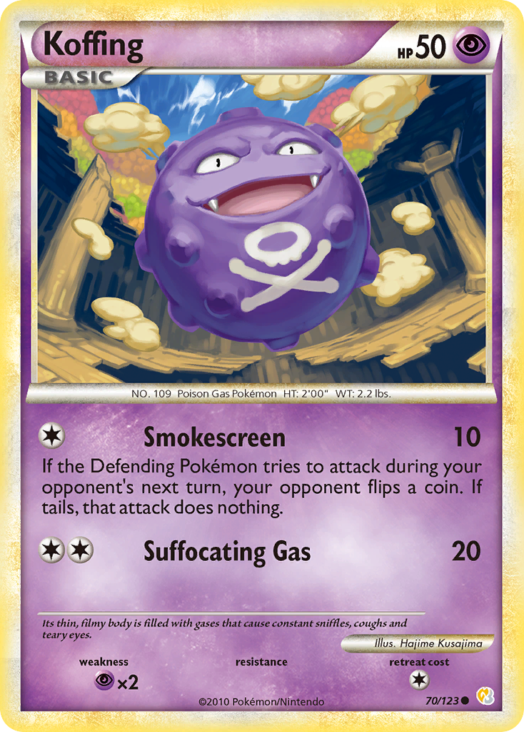 Koffing (70/123) [HeartGold & SoulSilver: Base Set] | Rock City Comics