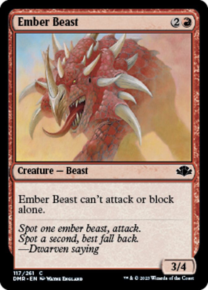 Ember Beast [Dominaria Remastered] | Rock City Comics