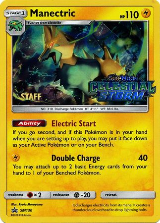 Manectric (SM130) (Staff Prerelease Promo) [Sun & Moon: Black Star Promos] | Rock City Comics