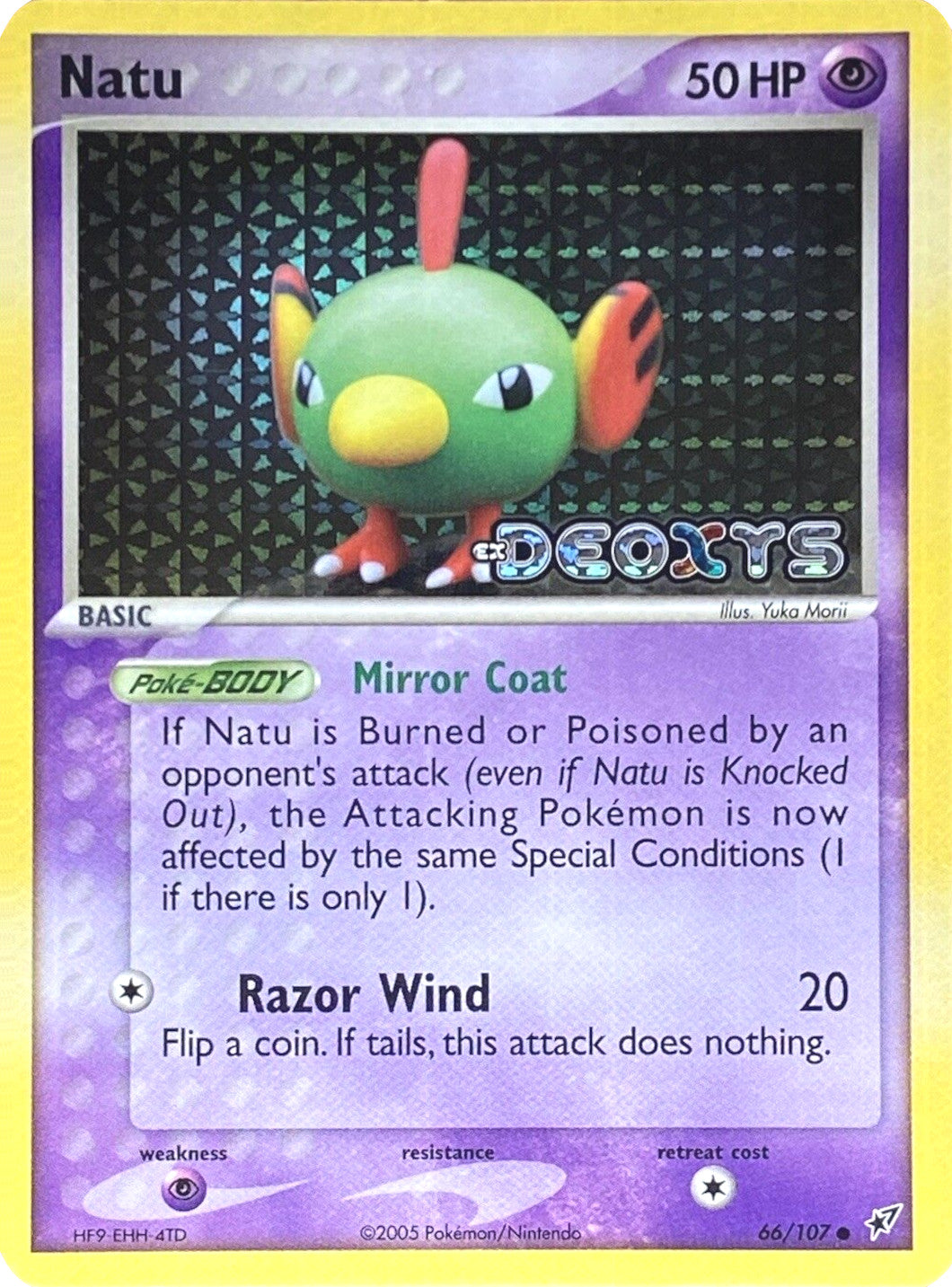 Natu (66/107) (Stamped) [EX: Deoxys] | Rock City Comics