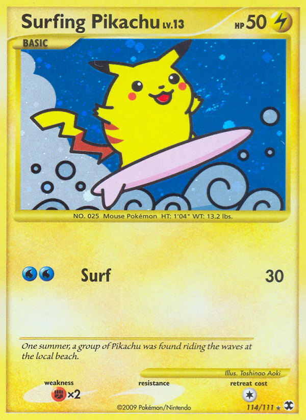 Surfing Pikachu (114/111) [Platinum: Rising Rivals] | Rock City Comics