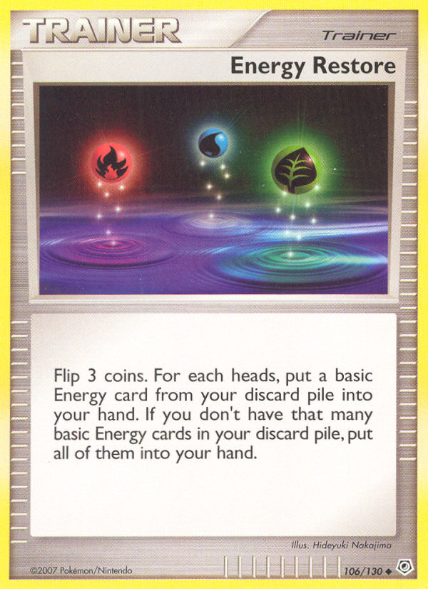 Energy Restore (106/130) [Diamond & Pearl: Base Set] | Rock City Comics