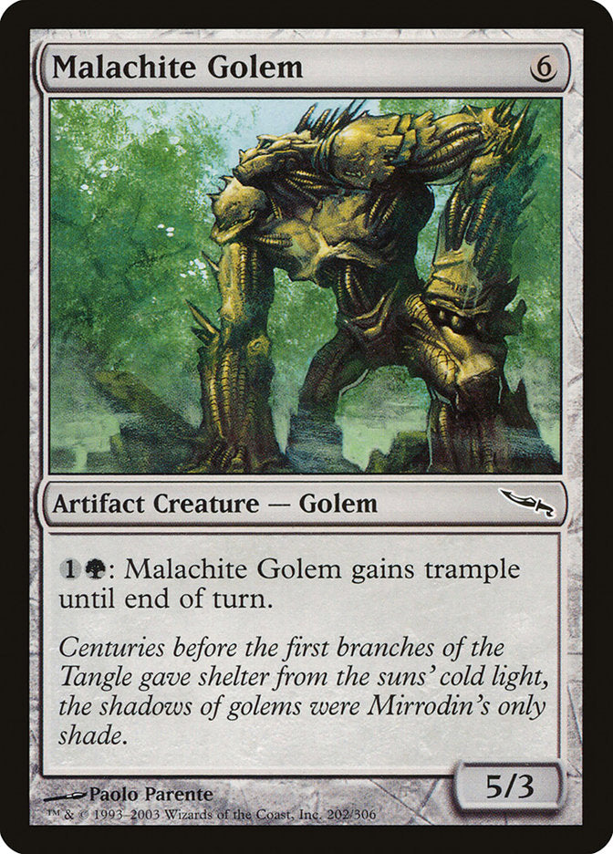 Malachite Golem [Mirrodin] | Rock City Comics