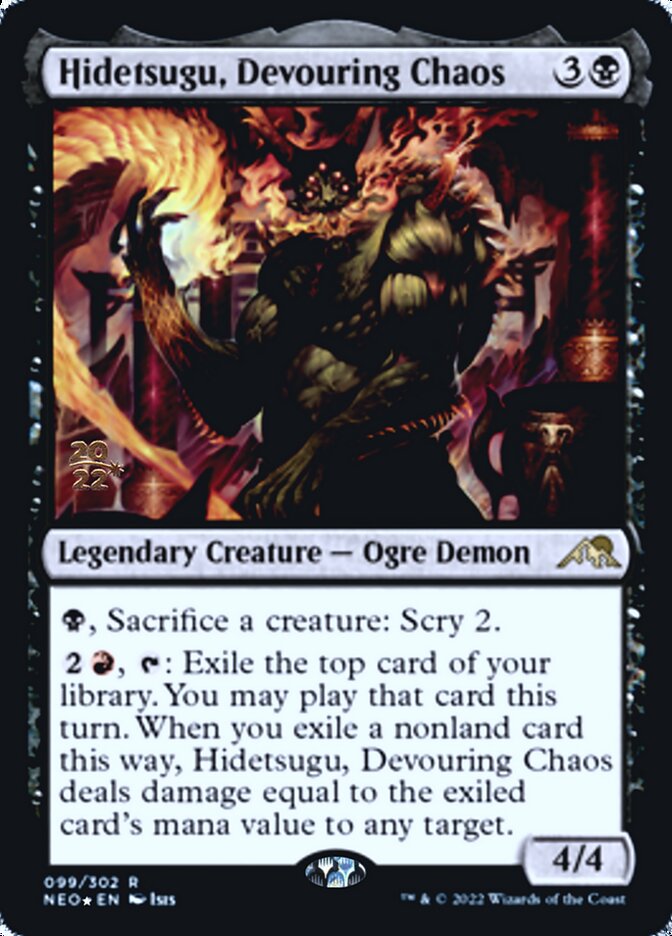 Hidetsugu, Devouring Chaos [Kamigawa: Neon Dynasty Prerelease Promos] | Rock City Comics