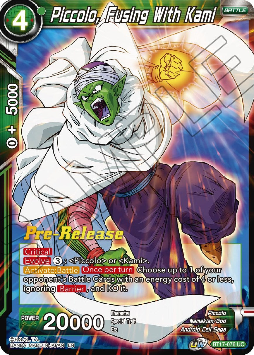 Piccolo, Fusing With Kami (BT17-076) [Ultimate Squad Prerelease Promos] | Rock City Comics