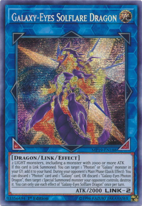 Galaxy-Eyes Solflare Dragon [MP19-EN188] Prismatic Secret Rare | Rock City Comics