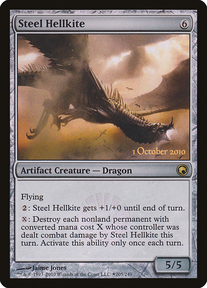 Steel Hellkite [Scars of Mirrodin Prerelease Promos] | Rock City Comics