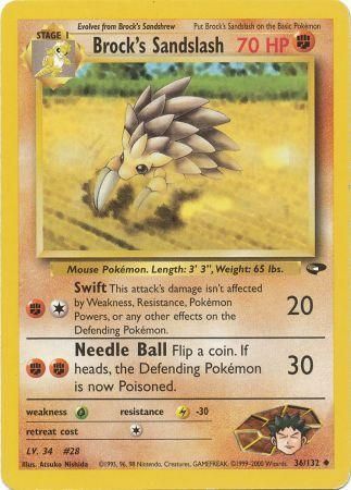 Brock's Sandslash (36/132) [Gym Challenge Unlimited] | Rock City Comics