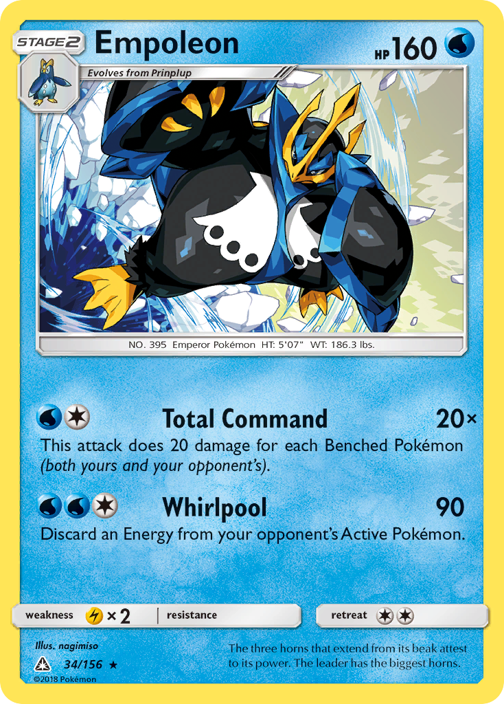 Empoleon (34/156) [Sun & Moon: Ultra Prism] | Rock City Comics