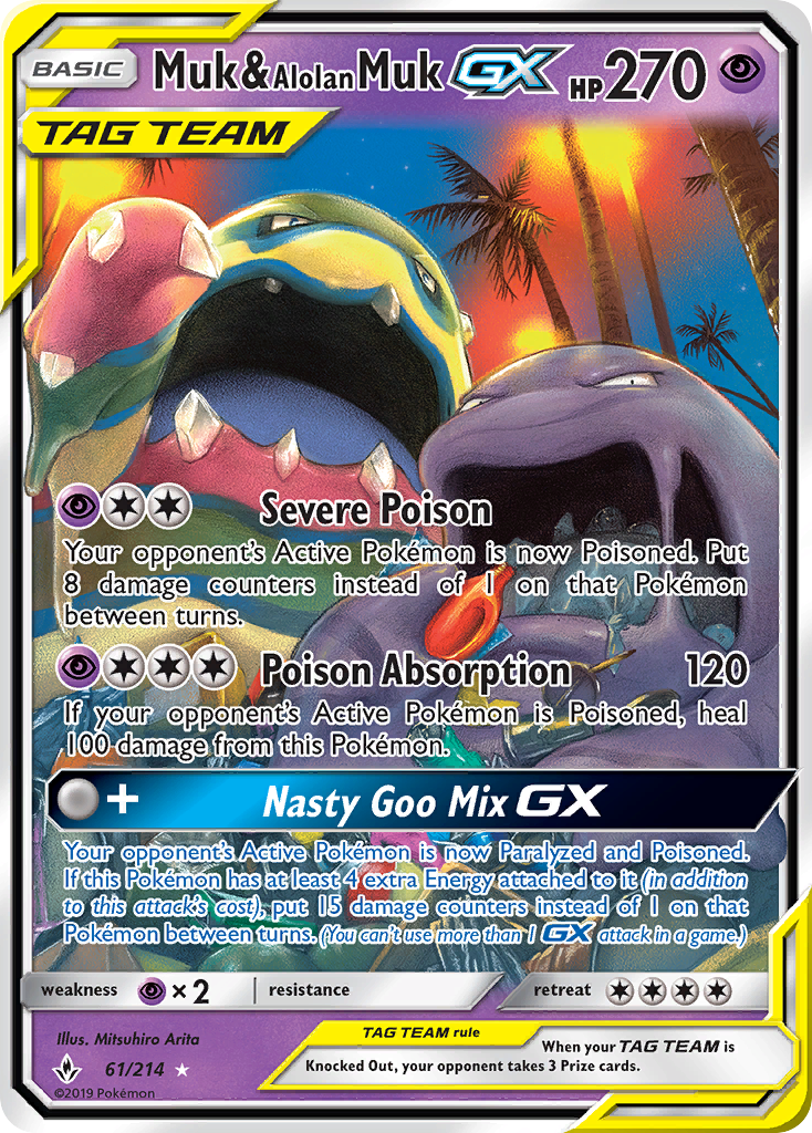 Muk & Alolan Muk GX (61/214) [Sun & Moon: Unbroken Bonds] | Rock City Comics