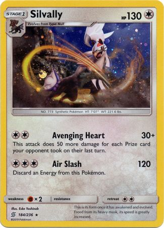 Silvally (184/236) (Cosmos Holo) [Sun & Moon: Unified Minds] | Rock City Comics