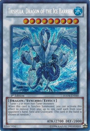 Trishula, Dragon of the Ice Barrier [HA04-EN060] Secret Rare | Rock City Comics