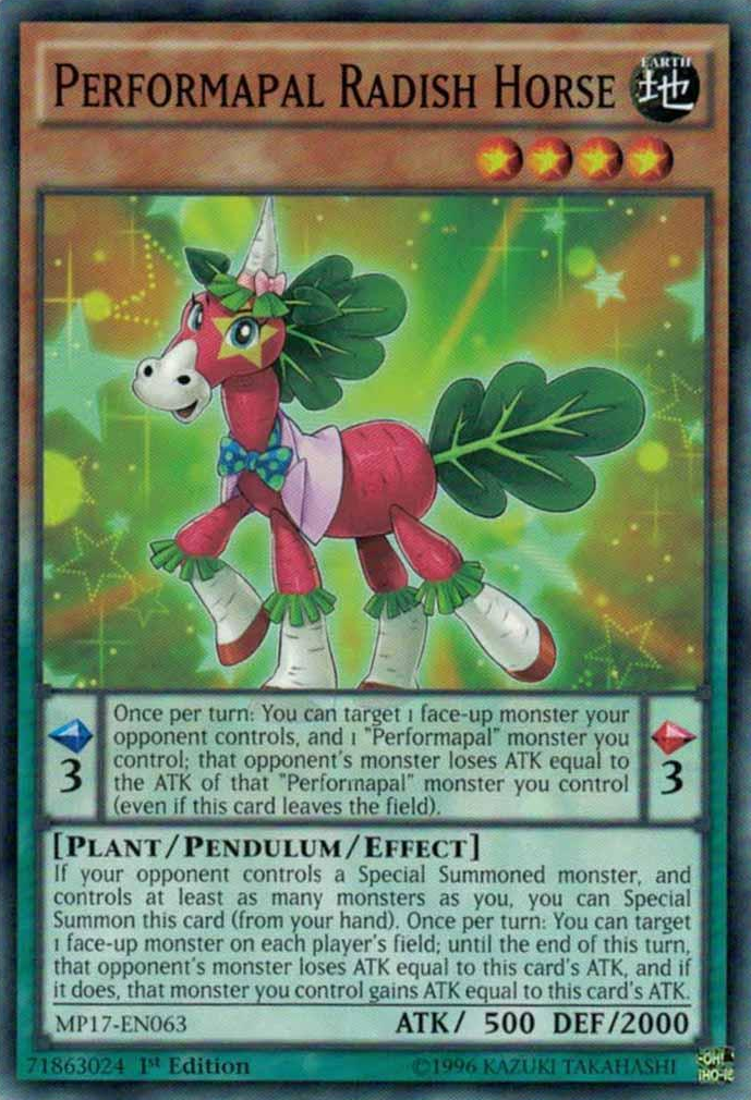 Performapal Radish Horse [MP17-EN063] Common | Rock City Comics